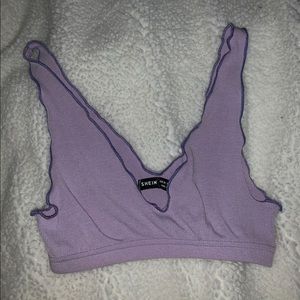 Shein V Neck Ribbed Top